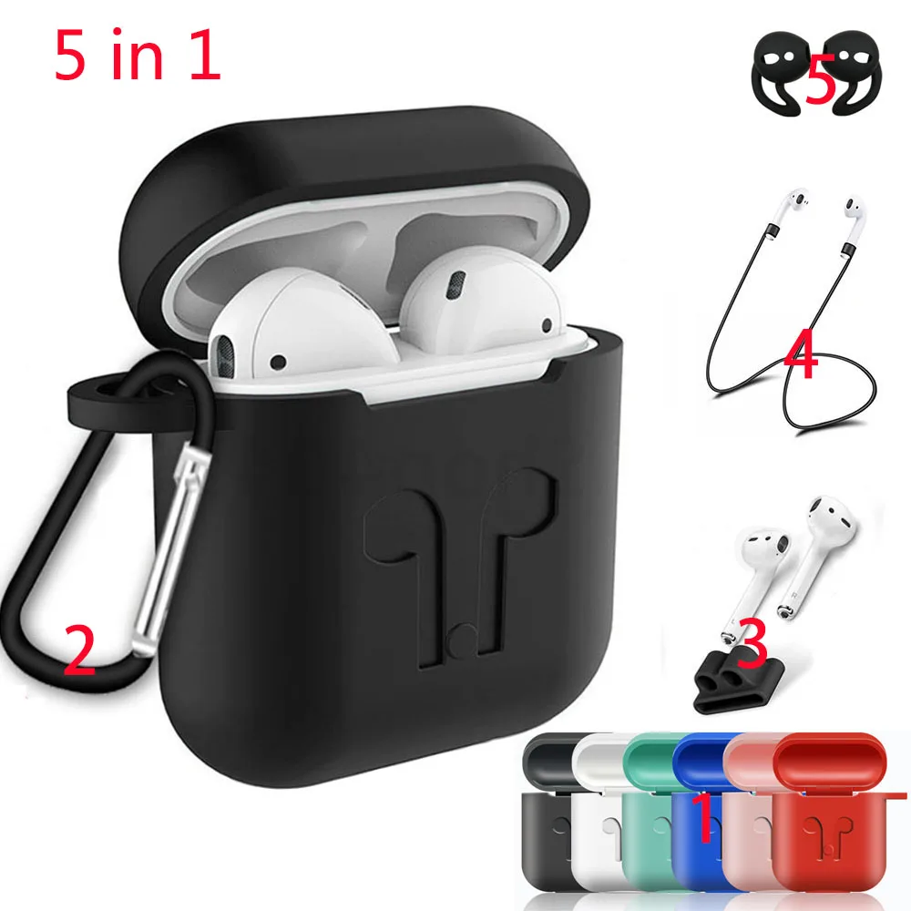 Водонепроницаемый чехол для AirPods мягкий силиконовый противоударный наушников