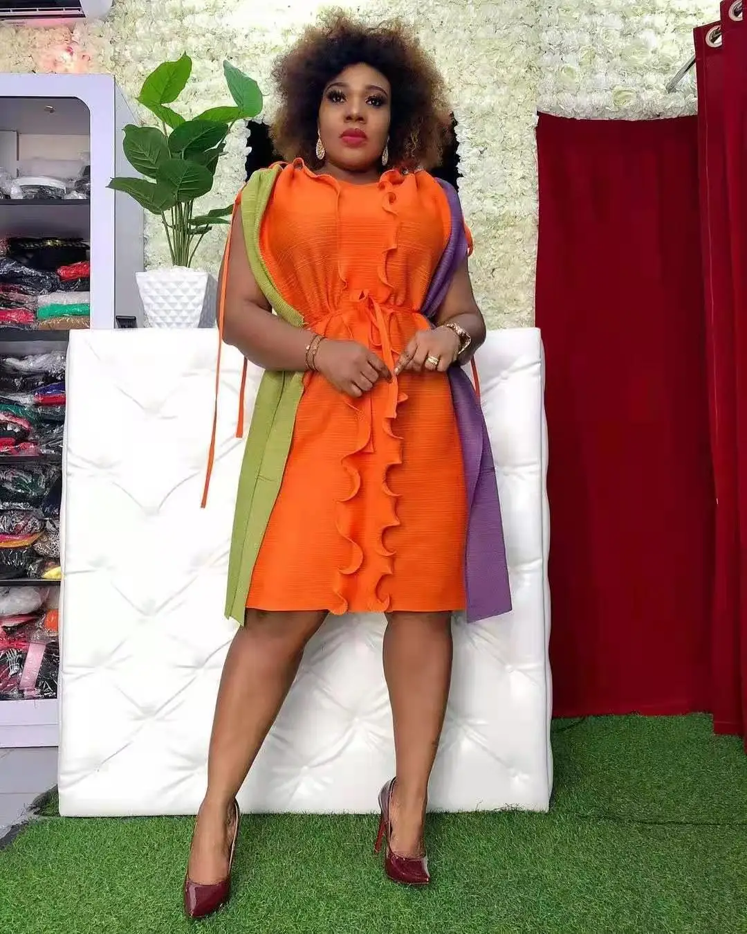 

Женское платье большого размера Африканское платье Boubou, Африканское платье для женщин свободного размера с вышивкой, длинное Африканское п...