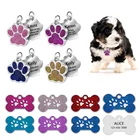 Идентификационная бирка для собак с гравировкой, персонализированная идентификационная бирка для кошек и щенков, аксессуар для ошейника из нержавеющей стали