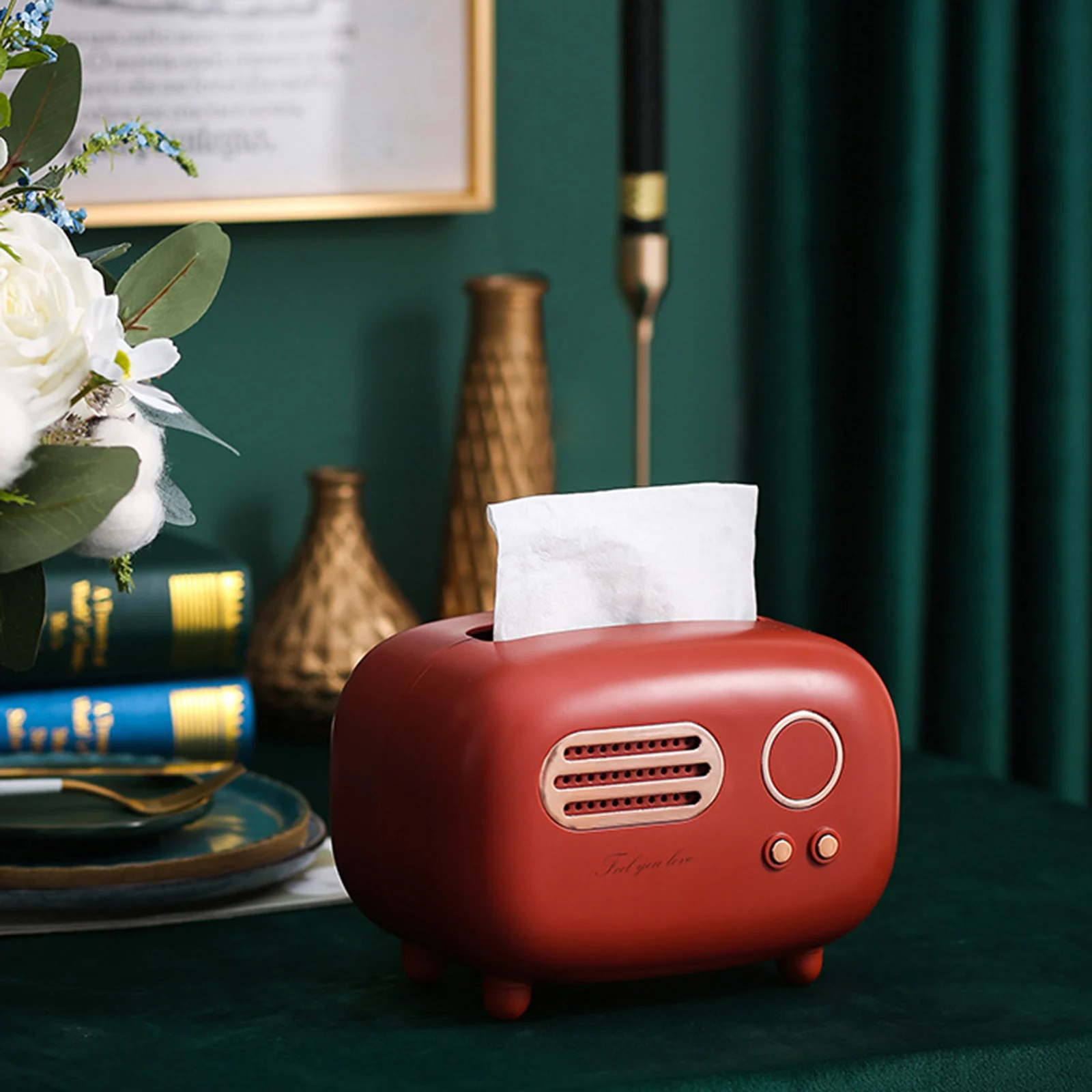 

Tissue Box Covers Vintage Tissues Holder Case Napkin Dispenser Facial Paper