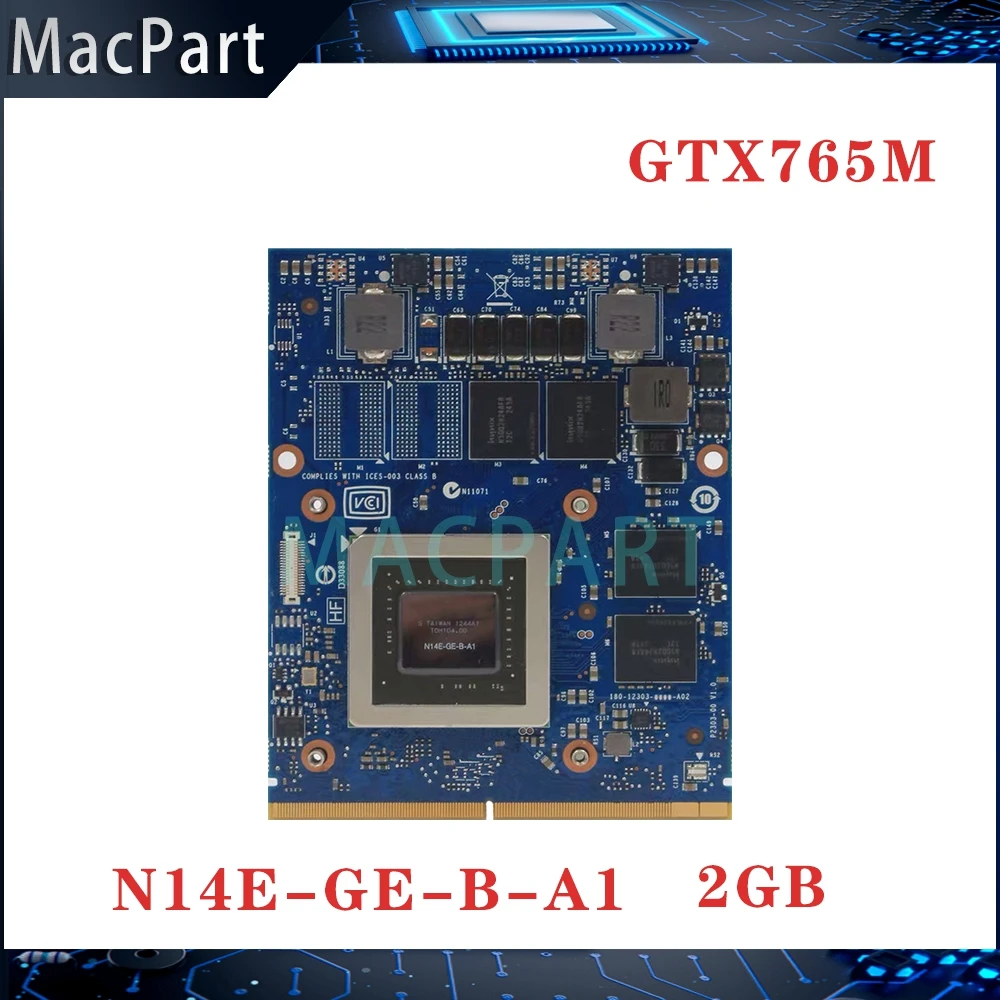 Оригинальная видеокарта GTX765M GDDR5 2 Гб N14E GE B A1 Для iMac A1311 A1312 Dell Alienware M15X M17X R3 R4 R5 R6 M18X