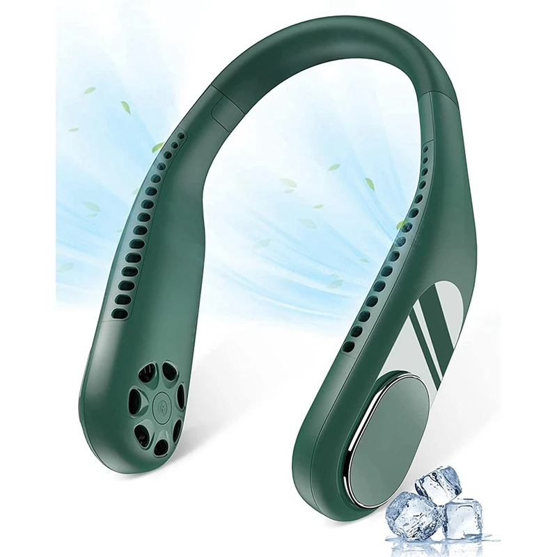 

Portable Neck Fan, Rechargeable Personal Fan, Hands Free Fan, Hanging Headphone Design Mini Fan for Indoor & Outdoor
