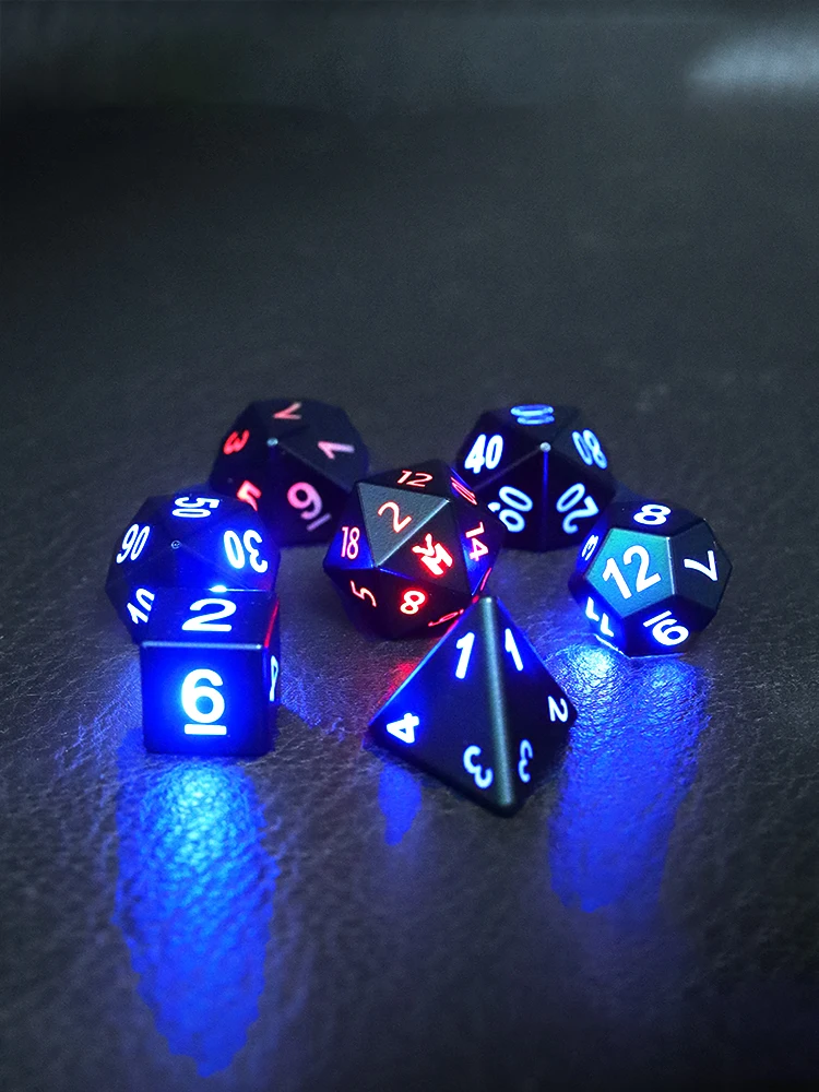 Bicolors Luminous Dice Miniature for Dungeons and Dragons RPG MTG Party Game 