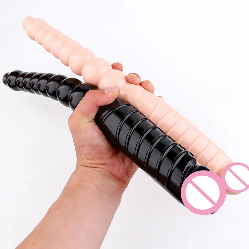 Новые 40 см мягкие длинные большой тянуть шарики Анальная пробка двойная головка