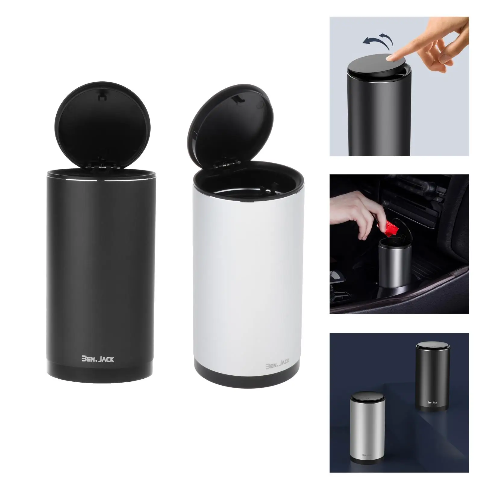 

ABS+ Car Trash Can Small Car Trash Bin Portable Vehicle Auto Car Garbage Can Bin Trash Container for Indoor Outdoor