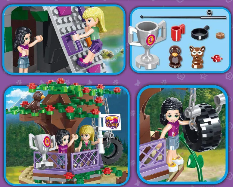 

3019 Good Friends Adventure Camp Tree House Children's EDUCATION Assembled Building Block Model Same Paragraph 10497 BRICK