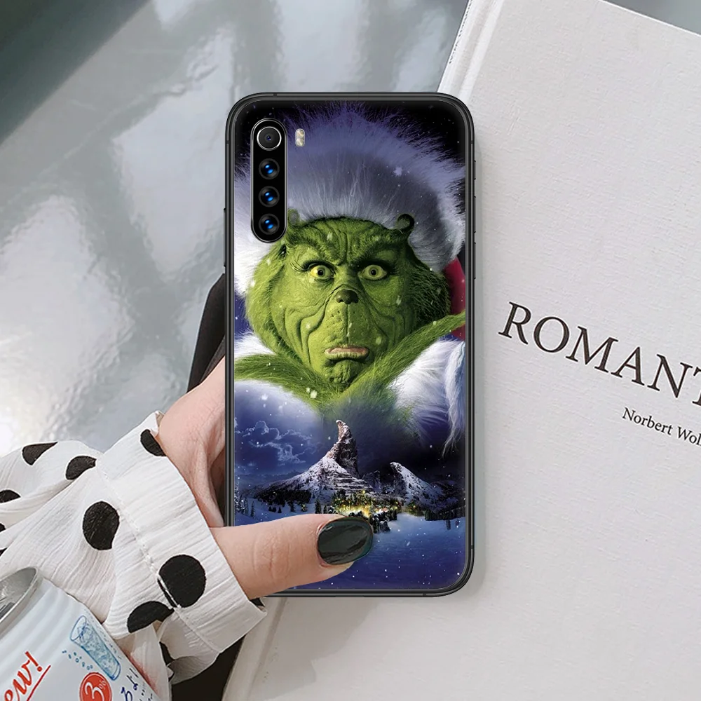 

Grinchs Stole Christmas Cute Cartoon Phone Case For Xiaomi Redmi Note 7 8 8T 9 9S 4X 7 7A 9A K30 Pro Ultra black Back Fashion