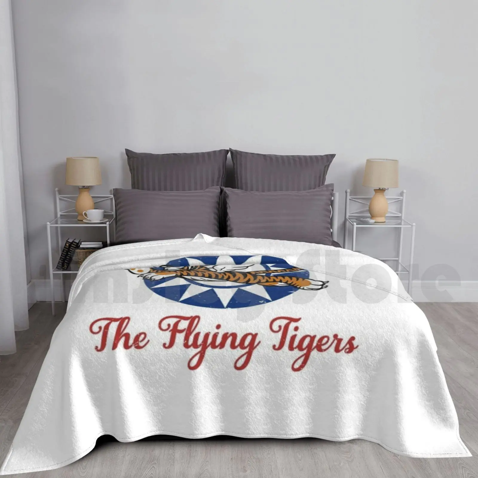 Летающая нашивка с тигром модное одеяло на заказ военные армейские ВВС Tiger Ww2