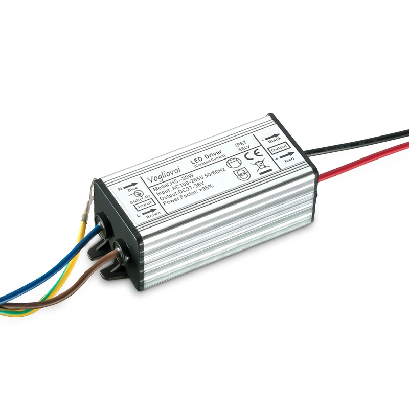 Vogliovoi Светодиодный драйвер 10W 20W 30W 50W 100W AC110 260V серебристый алюминий