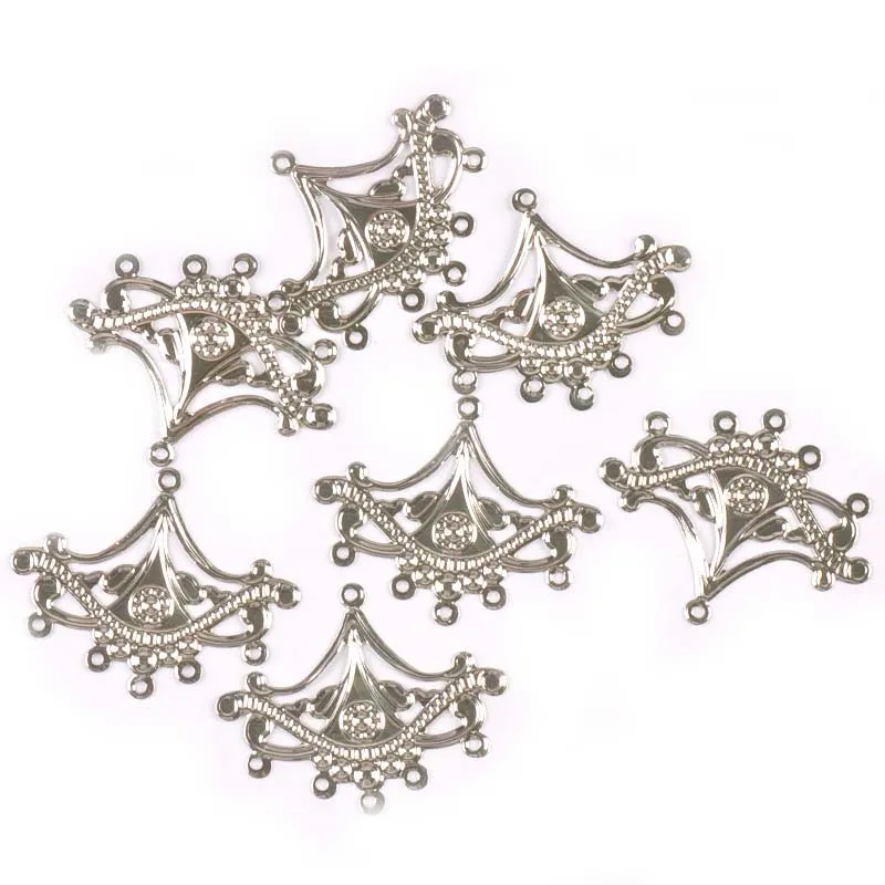 10 шт./компл. Золотой Серебряный цветок филигранные Обертывания Разъемы