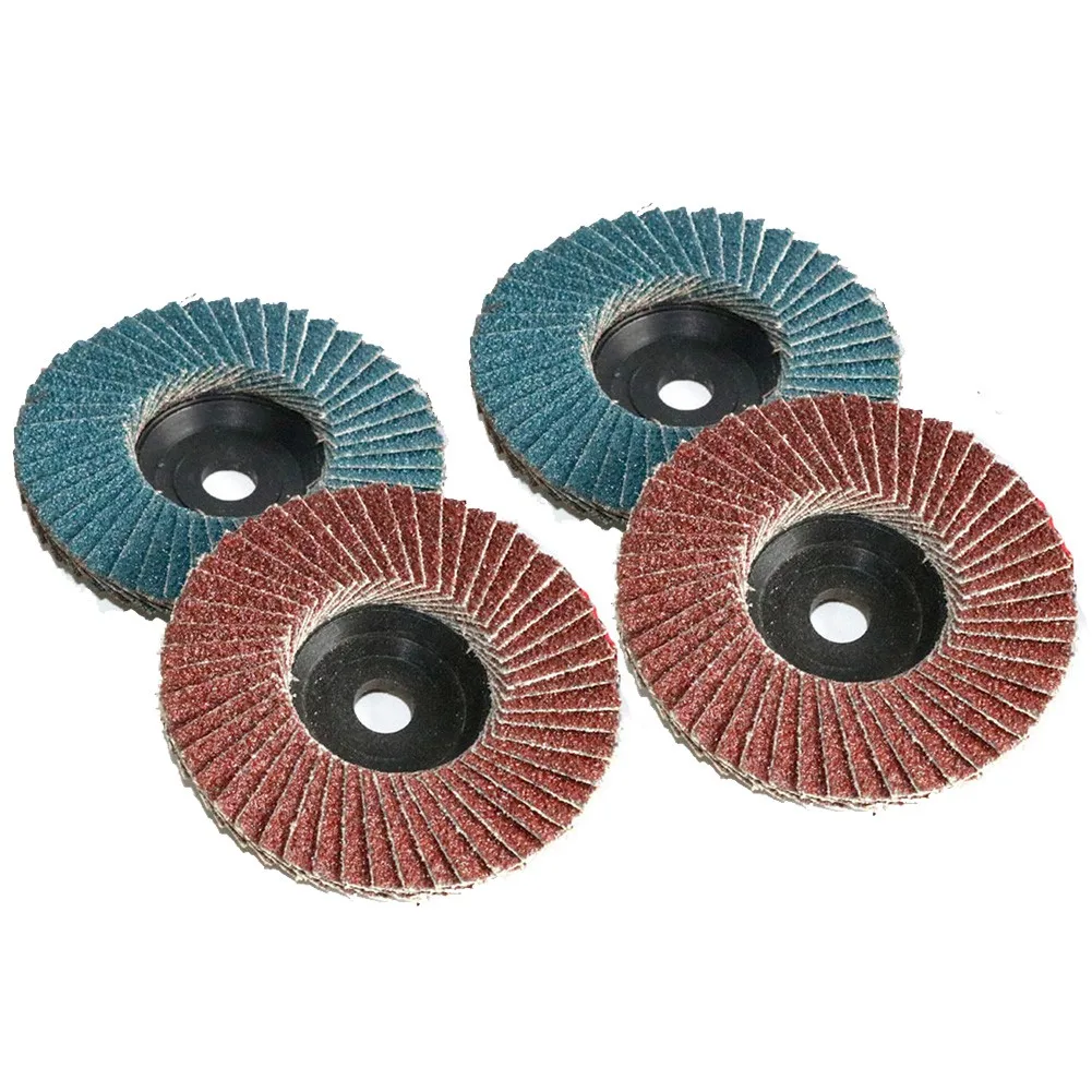 

4pcs Set Of Flat Flap Discs 3\" 75mm Grinding Wheels 80 Grit Angle Grinder Sanding Disc Hard-wearing