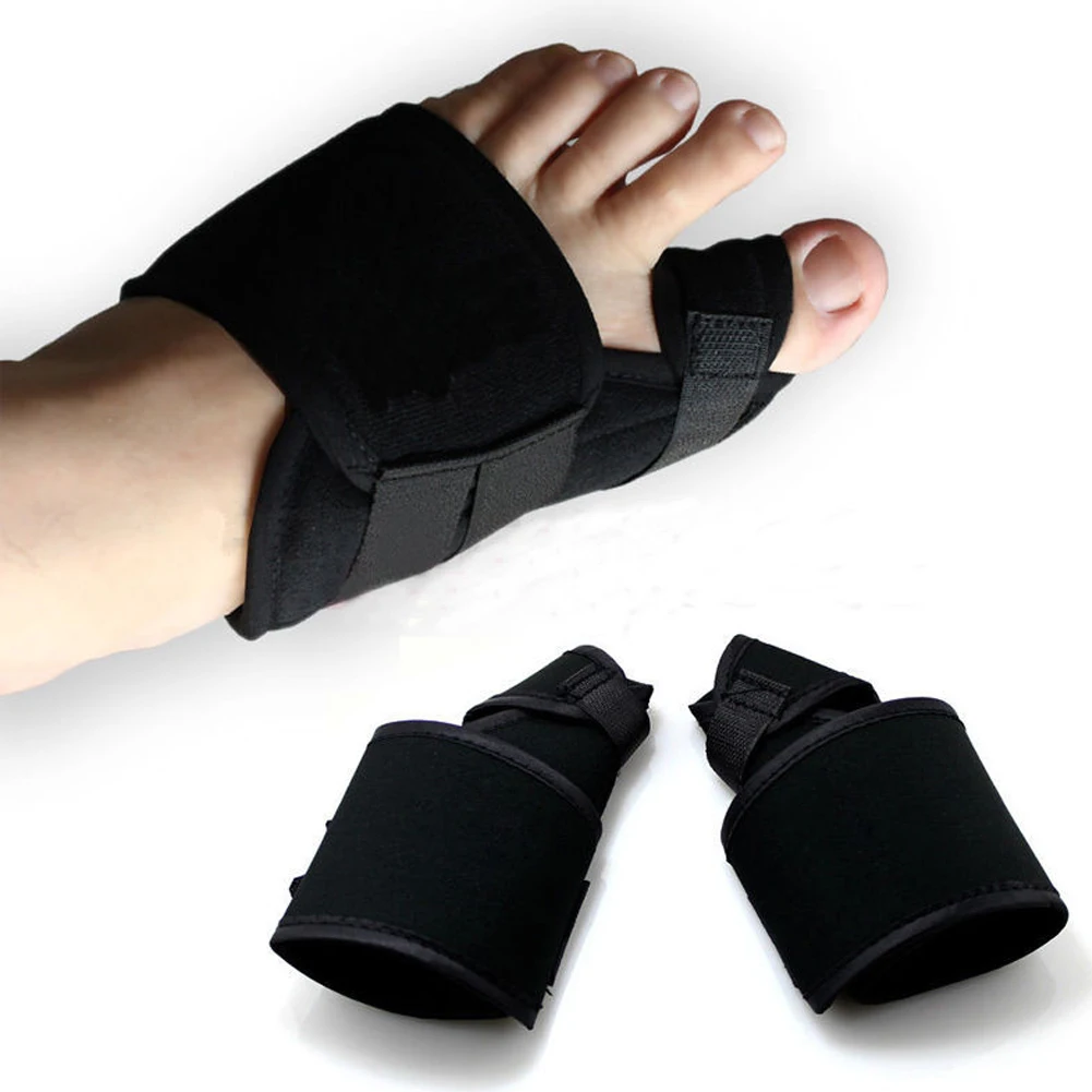 

Men Women Practical Black Polyester Keep Straight Home Big Toe One Size Foot Care For Correction Bunion Splint