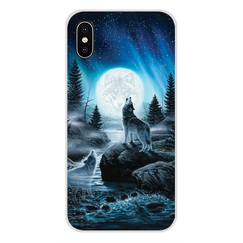 Чехлы для сотовых телефонов Sony Xperia Z Z1 Z2 Z3 Z5 compact M2 M4 M5 E3 T3 XA Huawei Mate 7 8 Y3II The Wolf howl in the