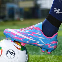 2021 fashion printed mens football shoes unisex fg soccer shoes women outdoor superstar football sneakers men futsal trainners