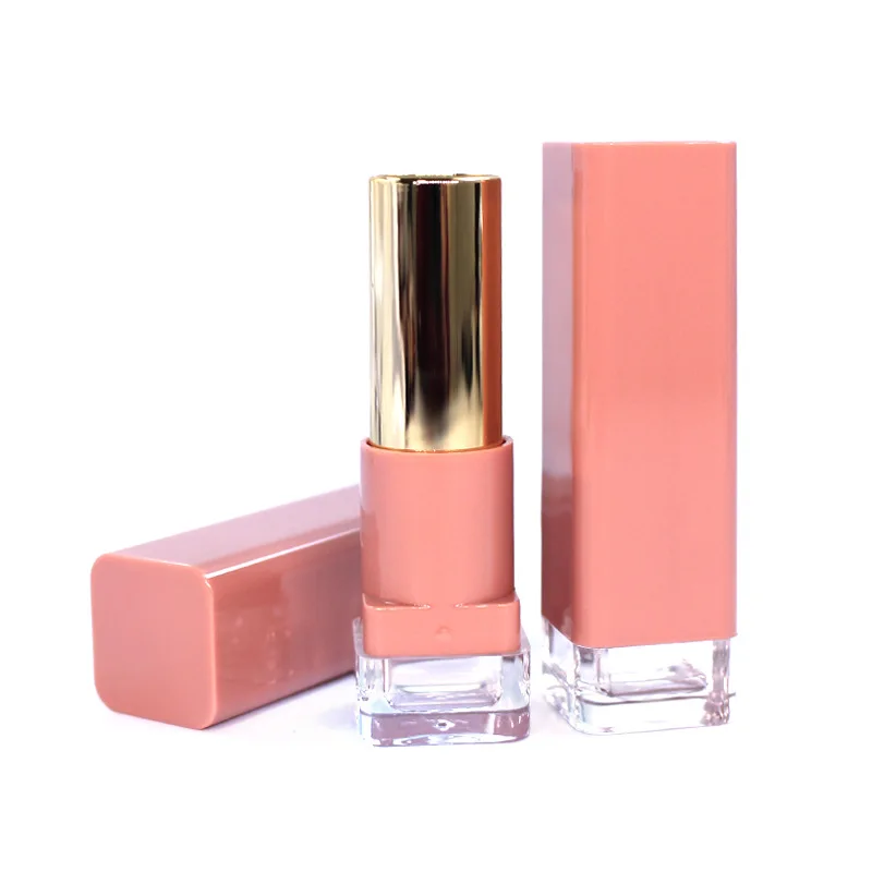 Milk tea pink empty lip tubes square lipstick tube DIY 12.1mm lipgloss blam gloss | Красота и здоровье