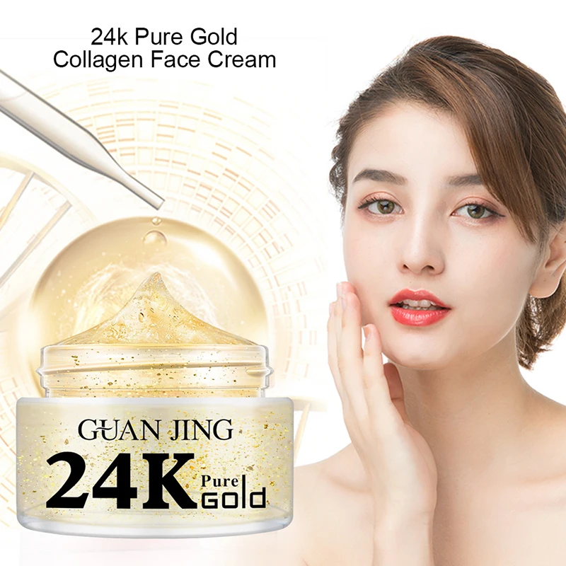 

24K Gold Hyaluronic Acid Face Serum Cream Combination Deep Moisturize Anti-aging Anti-wrinkle Shrink Pore Brighten Firming Skin