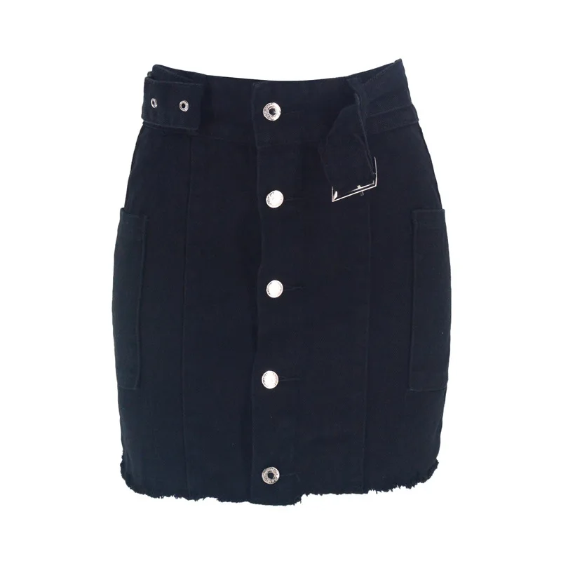 

Ladies black half-length denim half skirt female plus size bag hip