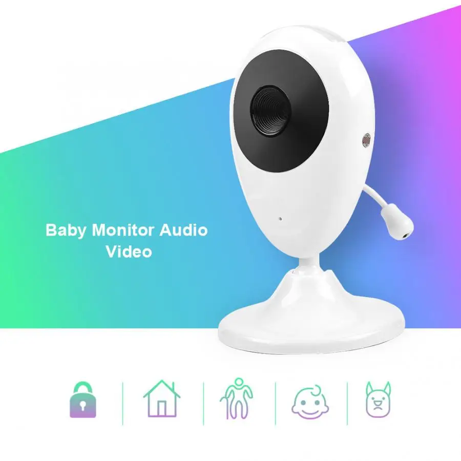 Беспроводной цифровой цветной ЖК видеоняня ночного видения аудио видео 2 4 ГГц bebek