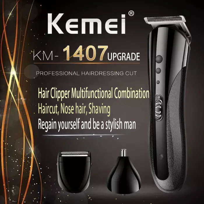 Km-1407 kome многофункциональная электрическая машинка для стрижки волос, электрические ножницы, электрическая бритва для носа