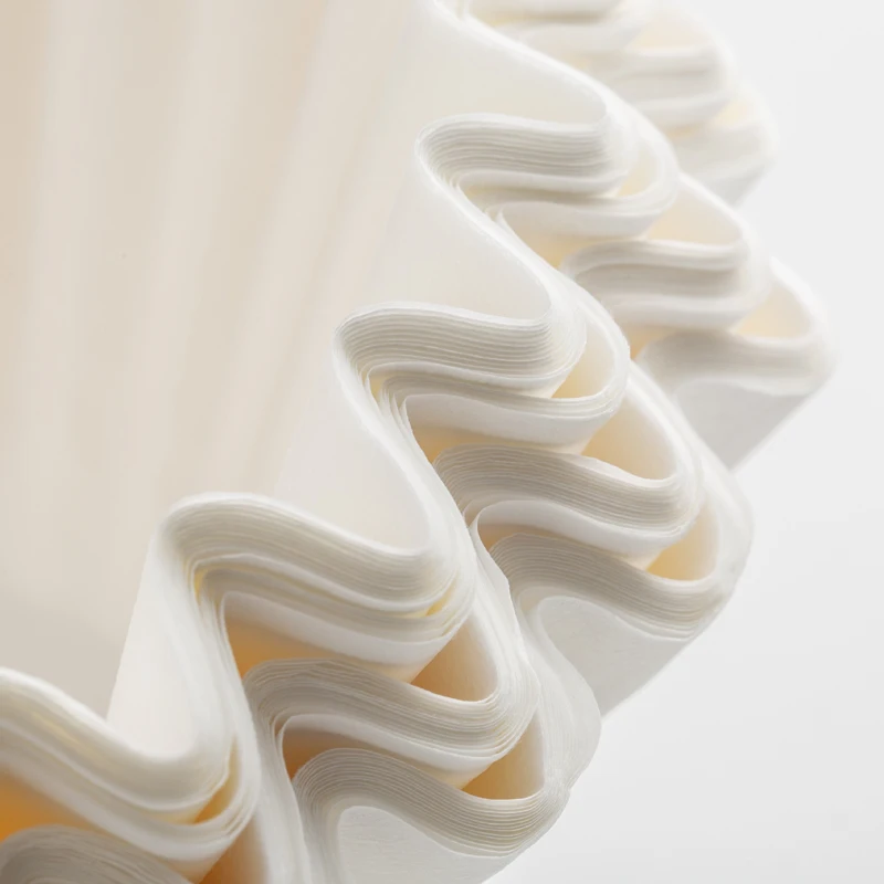 Волнистый фильтр из белой бумаги 50 листов одноразовая фотобумага для кофе 1 4