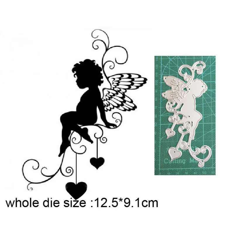 

metal cutting dies cut die mold Angel Vine Heart Border decoration Scrapbook paper craft knife mould blade punch stencils dies