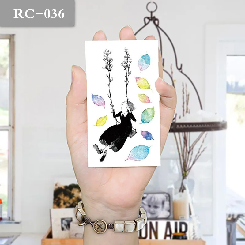 10x6 см Временная маленькая модная Татуировка балетная девушка Водонепроницаемая