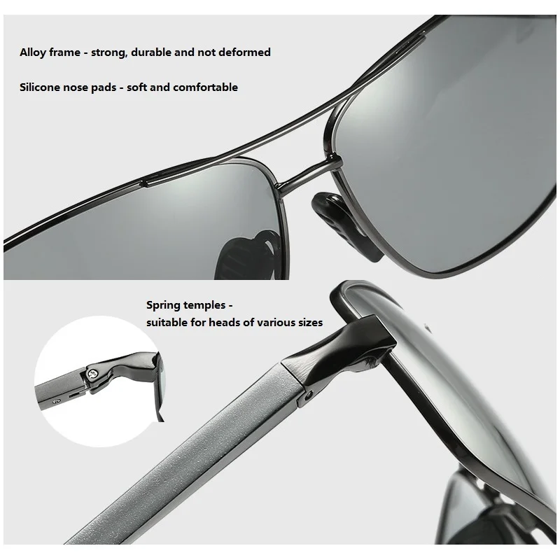 Солнцезащитные очки Мужские фотохромные поляризационные хамелеон цвет UV400 |