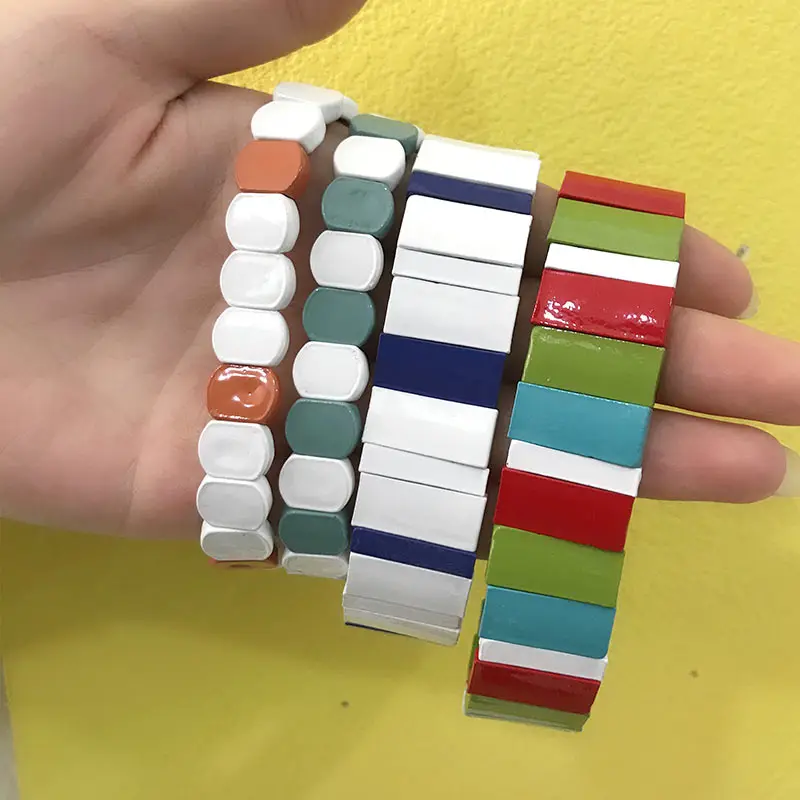 Flatfoosie Богемский Браслет для плитки женские радужные браслеты Летний Пляжный