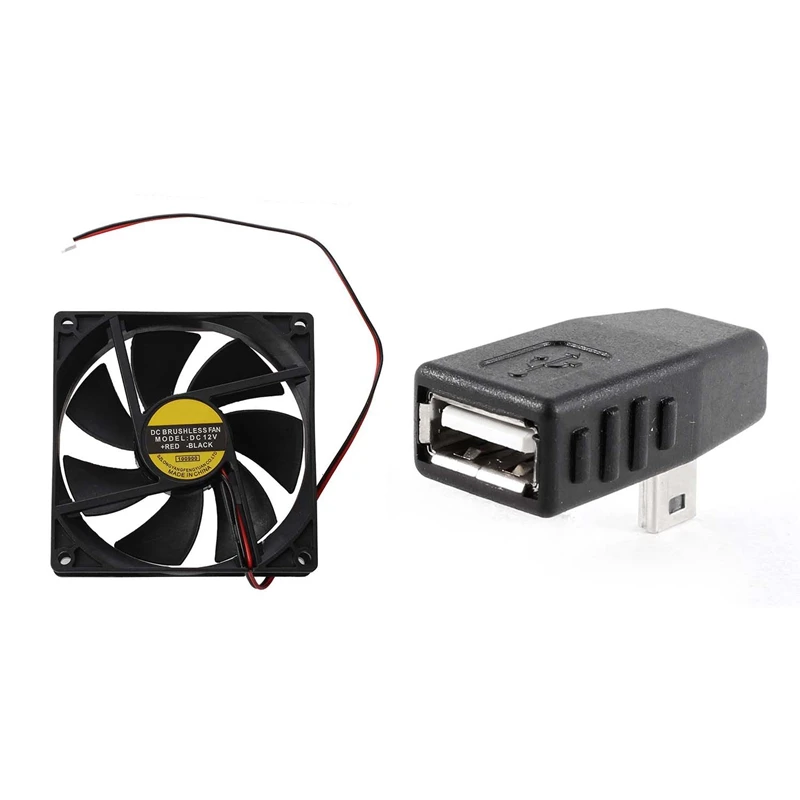 1 шт. 9025 90X90X25 мм DC 12V 0.25A кулер вентилятор и USB 2 0 Тип a гнездо в мини B 5 контактный