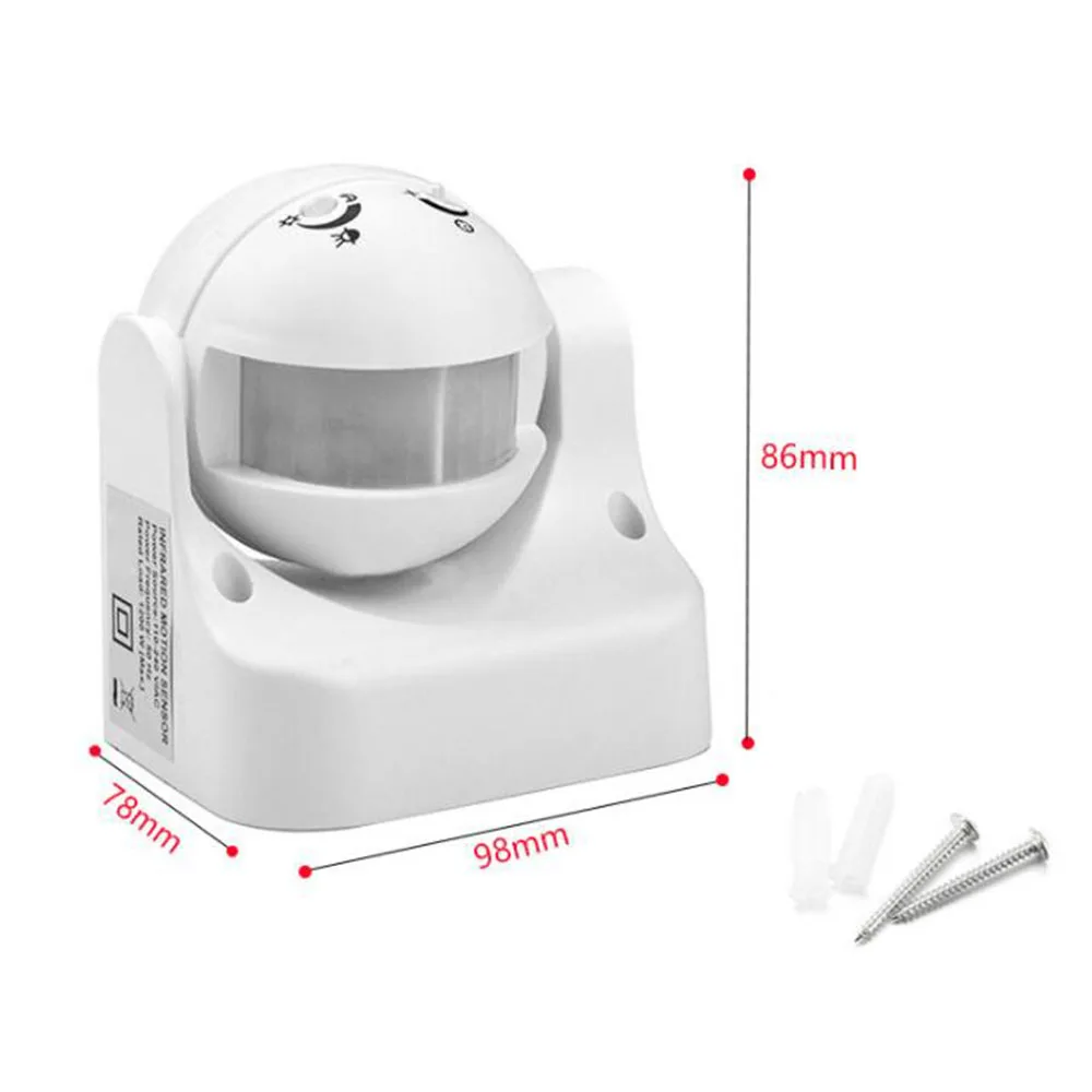 

Infrared Motion Sensor 10m PIR Motion Detector AC 2000LUX 220V-240V/50Hz 180 Outdoor Home Security Movement Switch 10-2000LUX