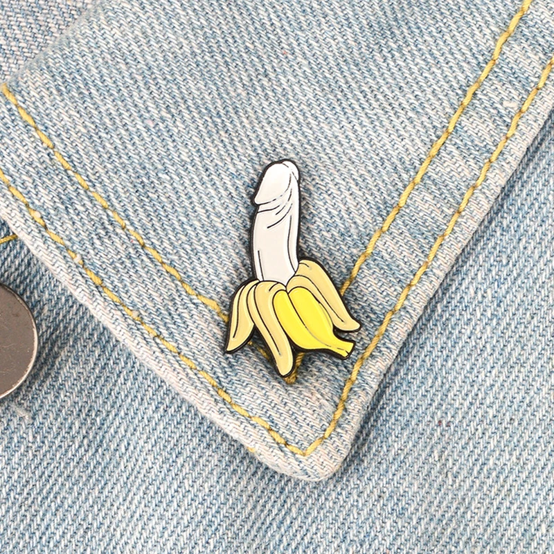 Фрукты бананы броши пенис эмалированные заколки для лацканов рюкзаки куртки