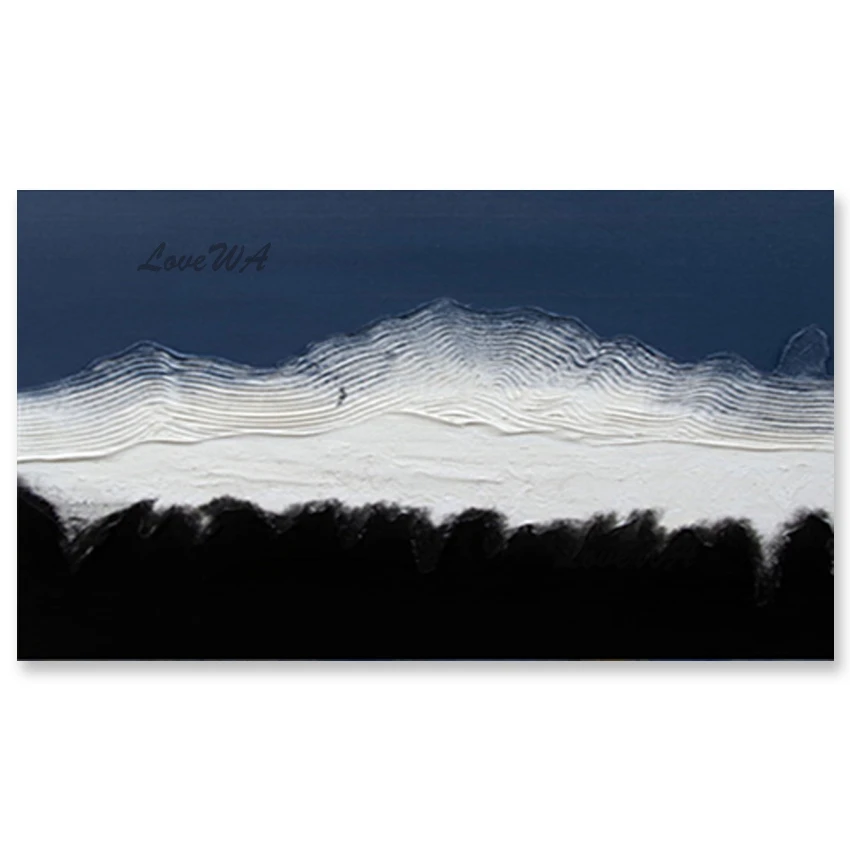 

Free Shipping Black And White Abstract Design Oil Painting Art 100% Hand Painted Abstract Unframed Wall Canvas Artwork Entrance