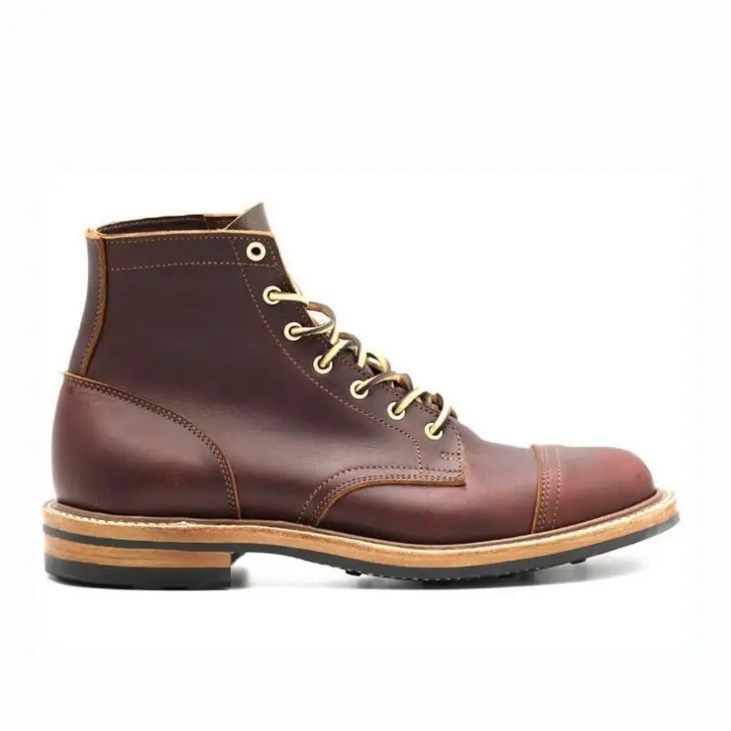 

Men's PU Leather Elegant Carved Lace Up Boots Classic Boots Ankle Men Boots Casual Fashion Winter Combat Boots KT009