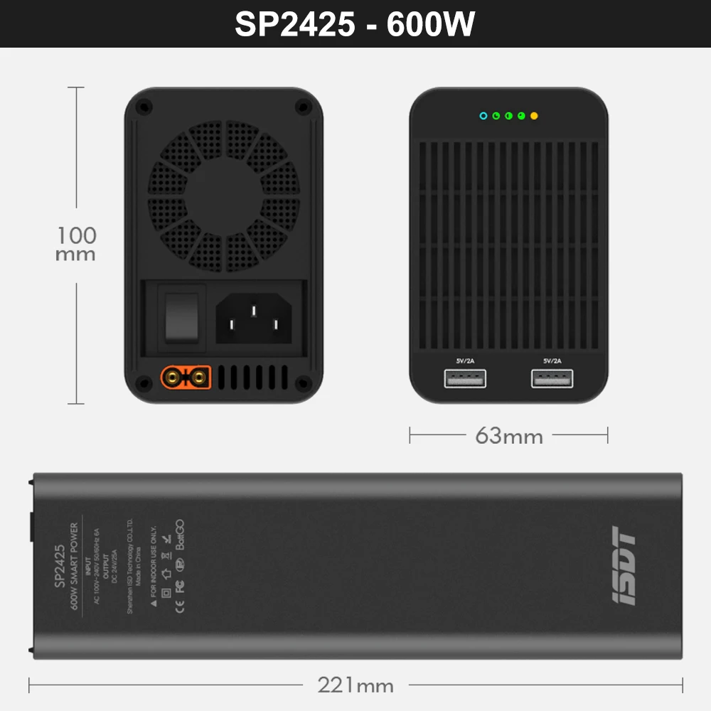 ISDT SP2425 600W 24V 25A умная мощность управления w/светодиодный usb зарядка для RC моделей Rc
