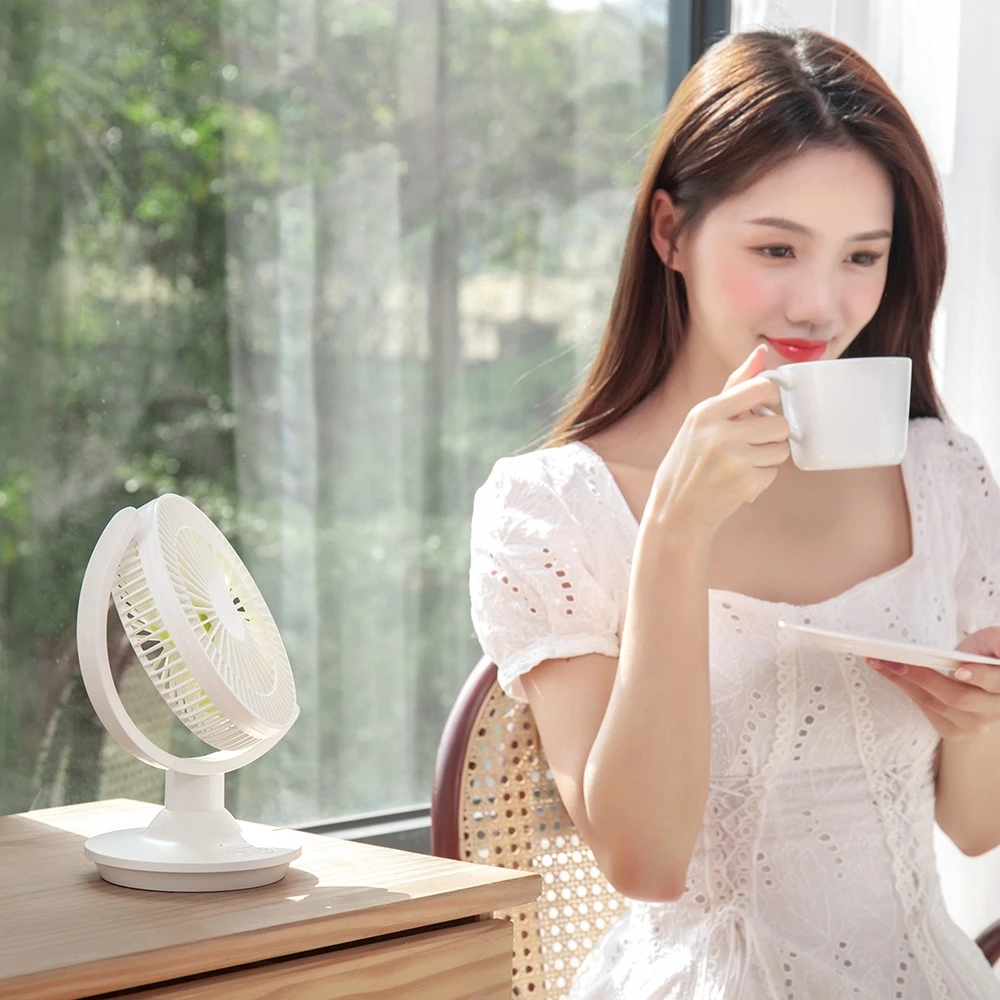

New desktop shaking head fan mute student dormitory office portable desktop small fan portable usb charging mute fan