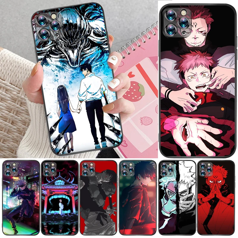 

Jujutsu Kaisen Yuji Itadori Fushiguro Megumi Sukuna Satoru Gojo Phone Case For iPhone 11 Pro Max Carcasa Funda Coque Cases