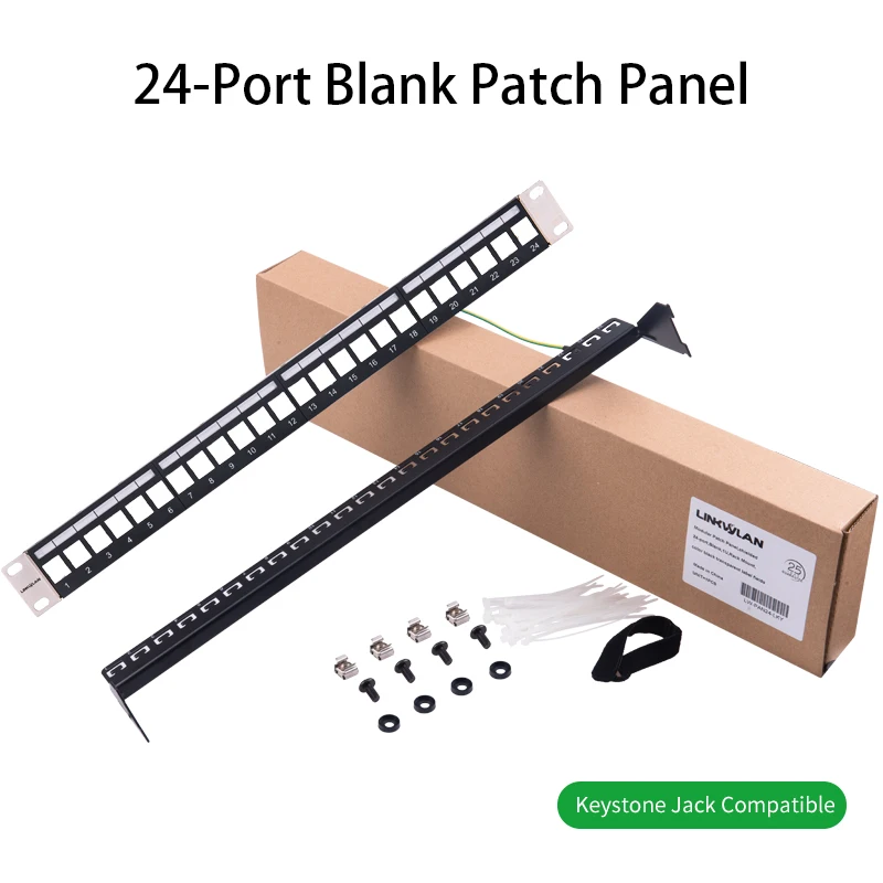 Совершенно новая модульная пустая коммутационная панель с 24 портами включая