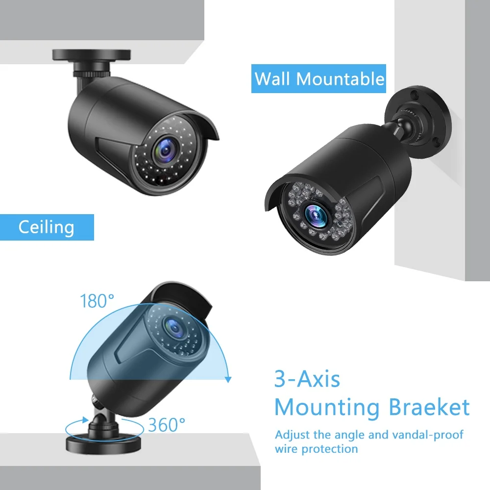 2.0MP 1080P аналоговая камера системы безопасности интеллигентая (ый) обнаружение