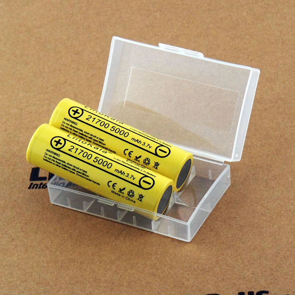 

LiitoKala 21700 5000mah Rechargeable Battery 40A 3.7V 10C discharge High Power batteries For High-power Appliances and 21700 box