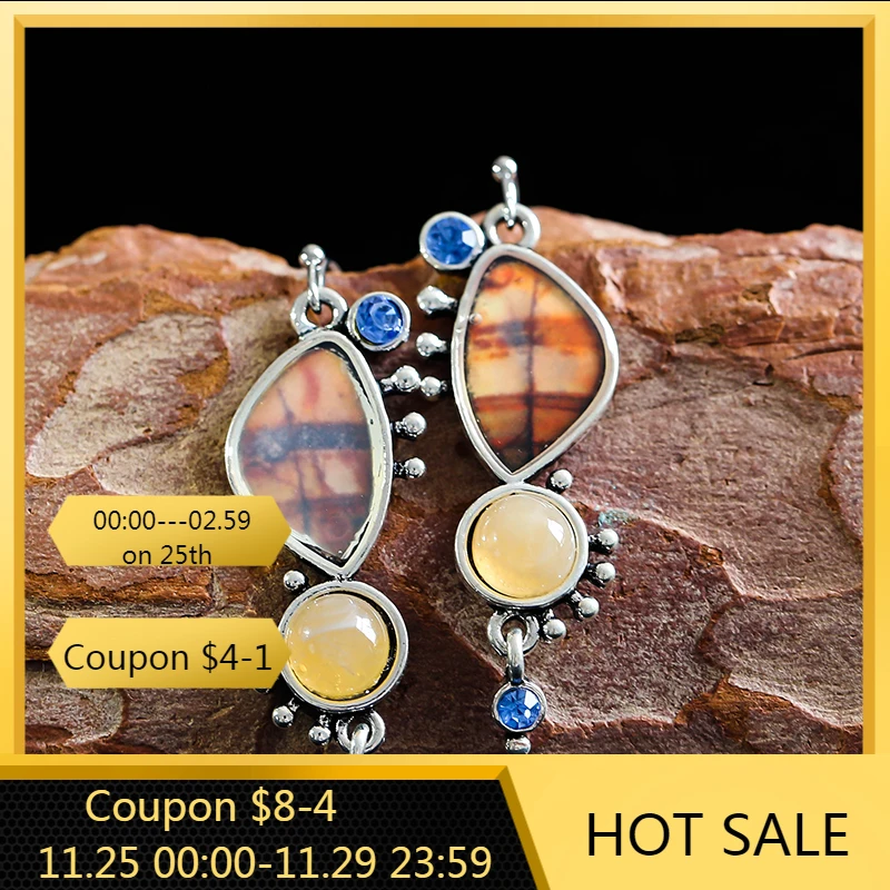 

Vintage Yellow Synthetic Shell Crochet Earrings For Women Bohemia Big Resin Fashion Jewelry 2020 Indian Wholesale D292