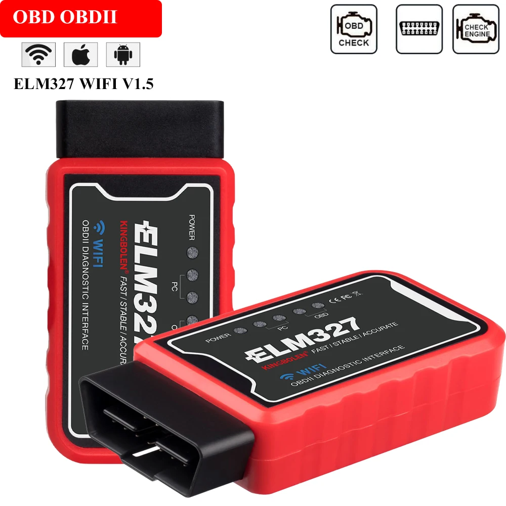 ELM327 PIC18F25K80 Chip WIFI V1.5 Multi System поддерживает OBD II протоколы для Volvo XC40/C30 2010/S40 2006 2009 2010/XC60