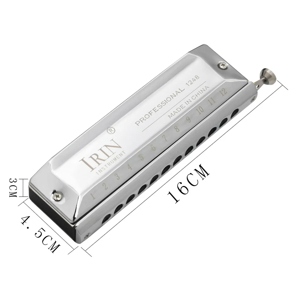 12 отверстий 48 оттенков Хроматическая гармоническая ротовая полость Ключ C язычка