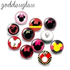 Пуговицы для браслетов, 18 мм, с изображением Минни, 10 шт.