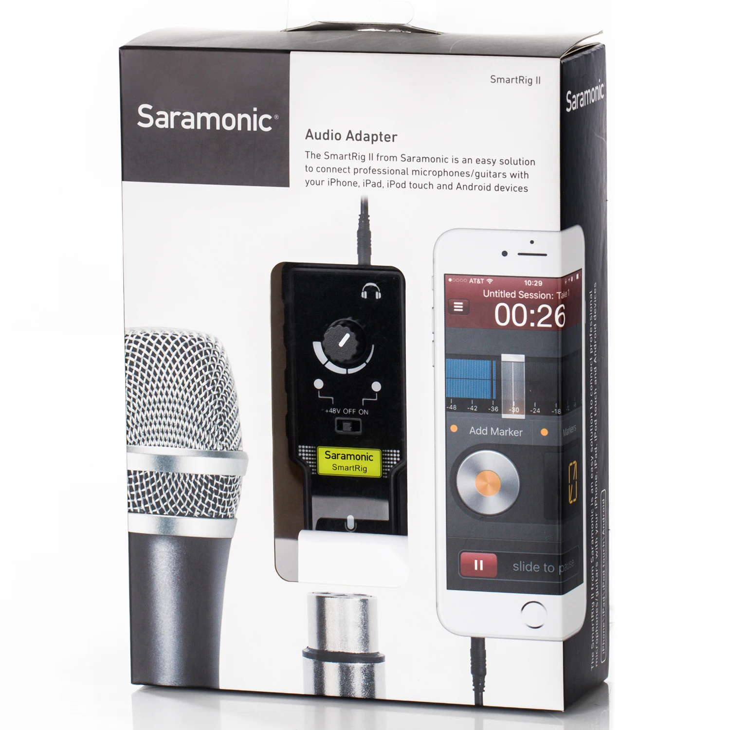 Saramonic SmartRig Series Профессиональный интерфейс для микрофона и гитары предусилитель