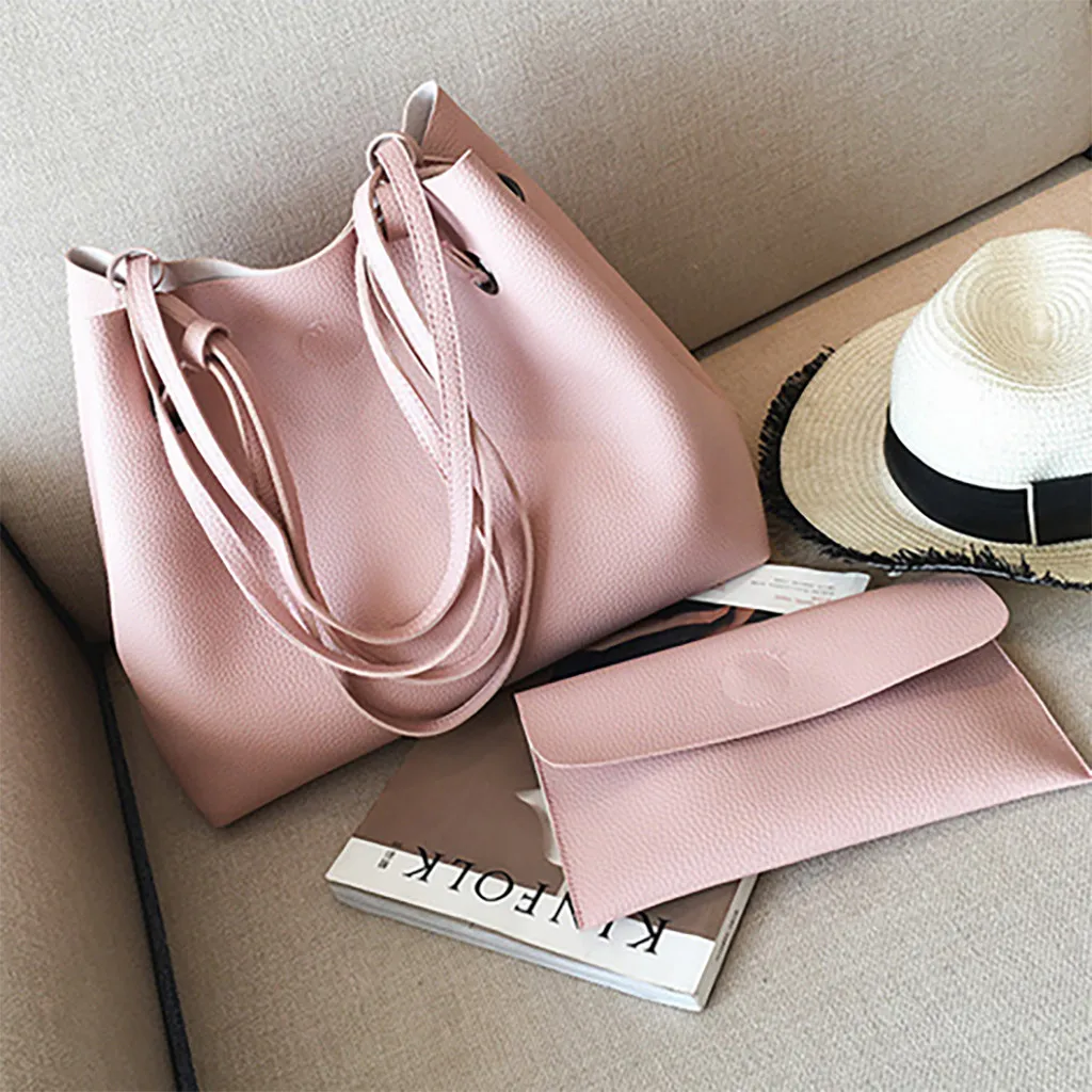 Модная женская сумка кожаная двухкомпонентная через плечо клатч кошелек Ретро