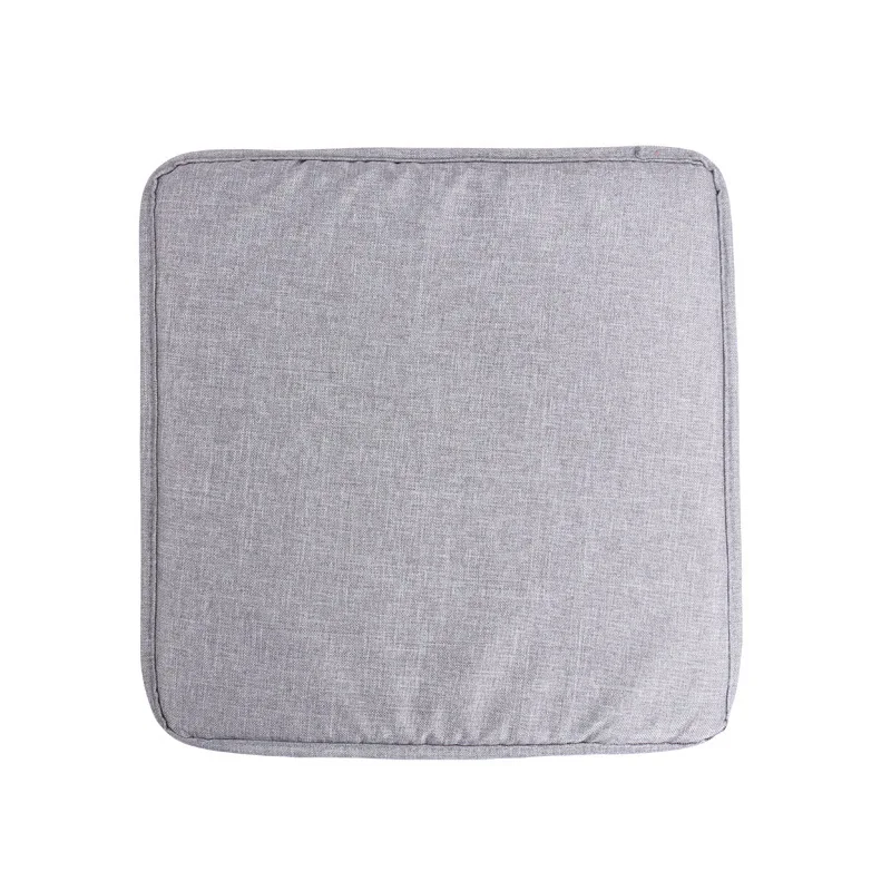 light grey no strap 40x40 см подушка для сиденья Нескользящая квадратная однотонная мягкая удобная хлопковая подушка для сиденья ресторанная офисная Подушка для домашнего кресла - Цвет: light grey no strap