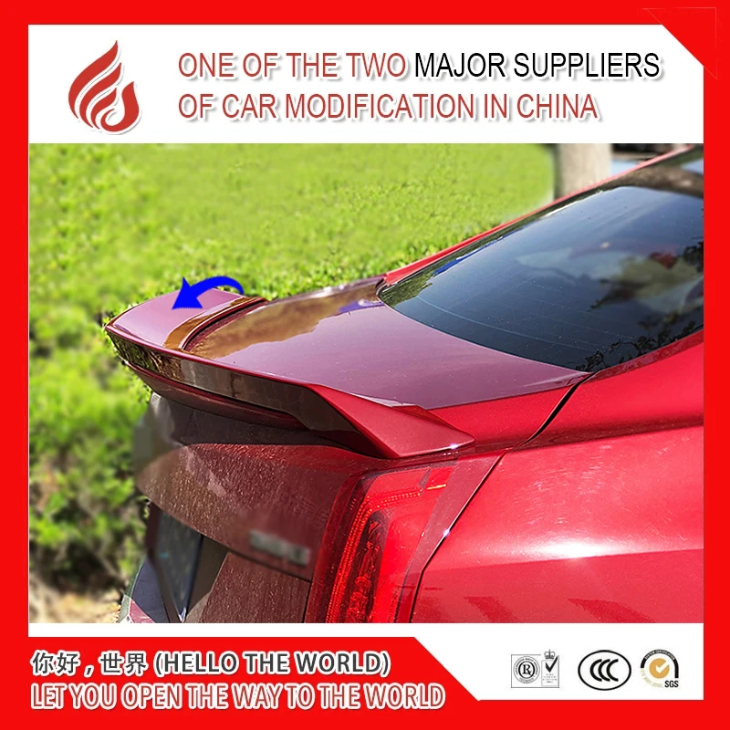 

New desigh ABS black white color car rear lip spoiler for Cadillac ATSL atsl 2014 2015 2016 2017 2018 2019