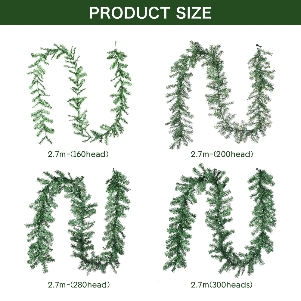 Креативная искусственная зеленая Рождественская гирлянда венок украшение для