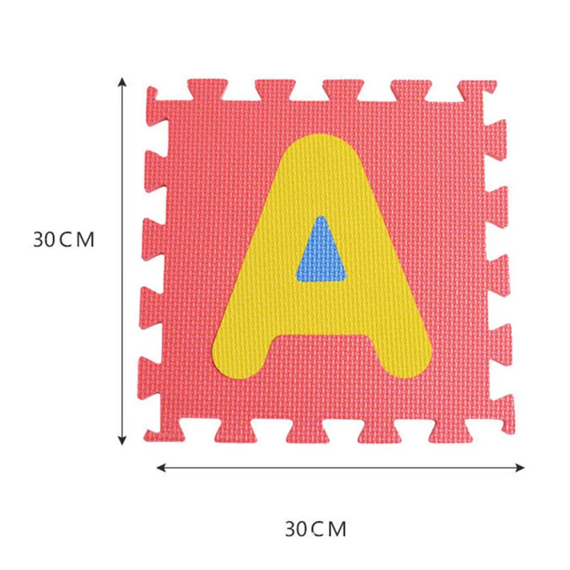 

26Pcs/set 30*30cm Cartoon English Alphabet Pattern Baby Crawling Mat Puzzle Toys For Kid EVA Foam Yoga Letter Mats Learning Toy