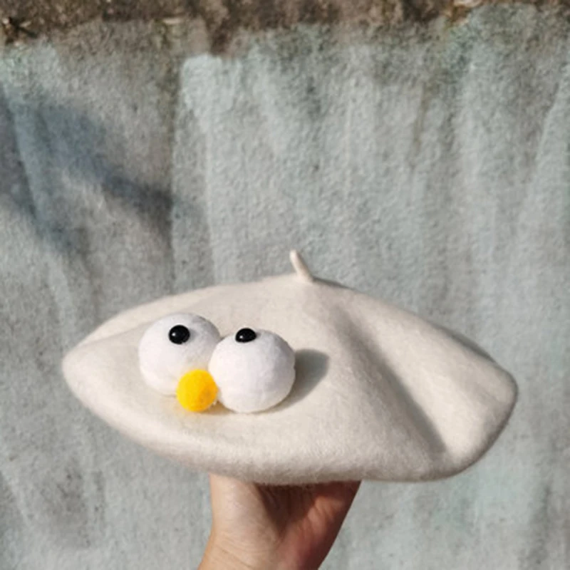 

Шапка-Берет Шерстяная, ручной работы, зимняя, BLM105, шерстяная, фетровая шляпа